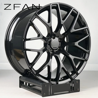 Jantes en alliage forgé ZFAN 18-21 pouces 5x114.3 à rayons multiples, finition noir brillant, pour véhicules JDM personnalisés