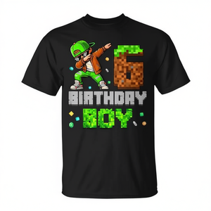 T-shirt Pixel Dabbing pour le 6e anniversaire de l'anniversaire-garçon, pour les enfants de 6 ans - Product Image 2