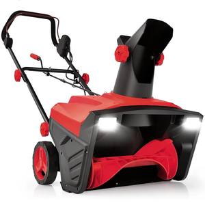 Petit souffleur à neige électrique pour la maison, à pousser, 15 AMP, 20 pouces, avec cordon, balayeuse à neige avec <span class=keywords><strong>chariot</strong></span>, 180 °   Tuyau rotatif - Product Image 1