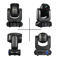 Yunqi Mini Beam 150W Luz LED de Cabeza Móvil 12 Canales DMX Activación por Sonido RGBW IP33 18 Prismas 6000K para Discoteca DJ Fiesta Escenario Club Nocturno