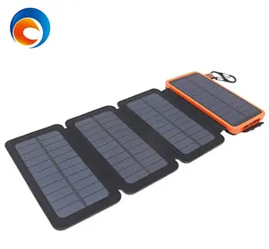 8000mah सौर सेलफोन मोबाइल चार्जर निविड़ अंधकार दोहरी यूएसबी आउटडोर रोशनी पावर बैंक डेरा डाले हुए के साथ foldable सौर पैनल का नेतृत्व किया