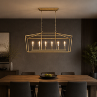 SIMIG postmoderne luxe rectangulaire métal moderne verre de Murano grande suspension lustre Transparent pour la maison Villa suspendu
