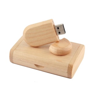 Clé USB en bois personnalisable avec logo gratuit 1 Go 2 Go 4 Go 8 Go 16 Go 32 Go 64 Go - Product Image 1