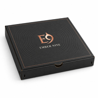 Cajas de Pizza de Cartón Kraft Impresas con Lámina Dorada UV Mate Biodegradable Personalizadas para Comida Rápida para Llevar