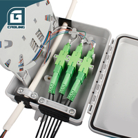 Caja de Distribución de Fibra Óptica Gcabling FTTH FAT de 8 Núcleos, Divisor PLC, Instalación Impermeable IP65, Caja Terminal de 8/16 Núcleos para FTTH
