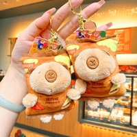 Porte-clés en peluche Capybara Chip Sanrioed Potato Chips - Peluche en coton doux, couleurs et tailles personnalisables, adorable poupée animale, cadeau pour enfants