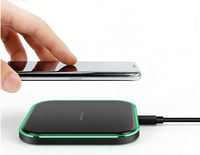 Bon prix, chargeur sans fil portable 7W 15W, charge rapide avec protection électromagnétique