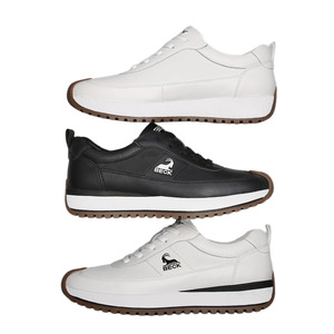Chaussures de sport pour hommes en cuir véritable Gongyang, nouvelle collection printemps/été 2026, style décontracté d'extérieur, semelle épaisse et souple, respirantes, couleur unie - Product Image 5