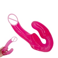 Ninghao Double Head Dildos pour lesbiennes, jouets sexuels pour clitoris, masseur anal en gel souple pour point G, jouets sexuels lesbiens