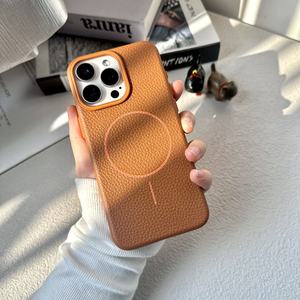 Fabricant de coque de téléphone Litchi cuir Texture téléphone Smartphone couverture pour iPhone 16 Pro Max 16e 15 Plus 14 13 Mini 12 11X8 - Product Image 5