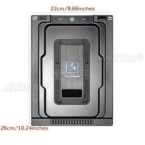 Cargador inalámbrico para coche de 15W, carga rápida dual USB QC3.0 tipo C para Toyota Highlander/Crown Kluger 2022 - Product Image 1