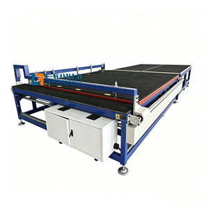 EWORLD Steel Semi-automatic Glass Cutting <b>Machine</b> with <b>Splitting</b> Table 380V 3-12mm Thickness Easy to Operate - Product Image 1