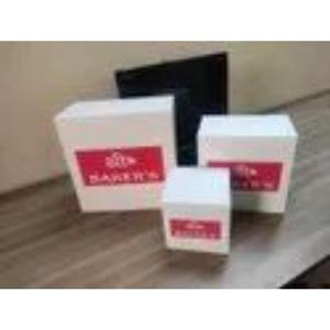 Rigid <b>cake</b> <b>box</b> with <b>clear</b> window Gold foil logo design High-end gift packaging Rectangle paperboard <b>box</b> - Product Image 1