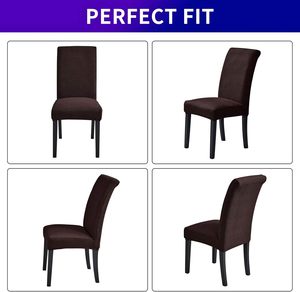 Housses de chaise extensibles en polyester et élasthanne jacquard respirant pour mariage, salle à manger, bureau, banquet - Product Image 3