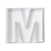 Conteneur en carton rigide de luxe en forme d'alphabet avec couvercle transparent et pelliculage mat, emballage jetable pour bonbons, gelées et aliments pour bébés