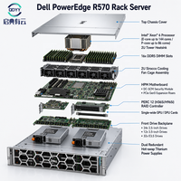 Serveur rack PowerEdge R570 nouvelle génération, processeur Intel Xeon 6, socket unique, serveur d'entreprise, 12 baies LFF, garantie 3 ans
