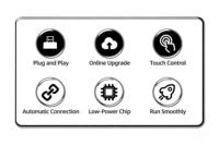 Adaptador Inalámbrico CarPlay 2 en 1, Conexión por Cable a Inalámbrica, BT 5.2, WiFi Dual, 1 Año de Garantía, para IOS 10+ y Android Auto, Universal para Estéreo de Auto