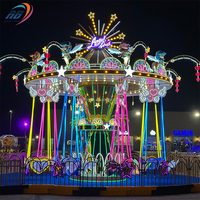 Chaise volante rotative Ailes d'Ange avec bandes lumineuses LED, équipement d'amusement pour enfants pour parc à thème