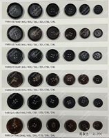 Boutons personnalisés à 4 trous en véritable corne de buffle, à dos plat, pour costumes, écologiques