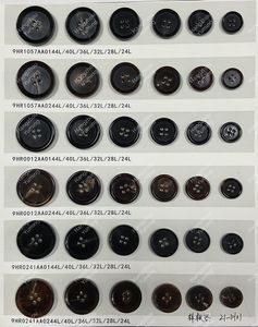 Tùy chỉnh 4 lỗ flatback sừng nút khoảng trống người mua tự nhiên trâu chính hãng sừng nút - Product Image 4