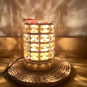 Diffuseur <span class=keywords><strong>de</strong></span> cire électrique <span class=keywords><strong>de</strong></span> luxe en cristal, chauffe-bougie à brancher, brûleur d'huiles essentielles pour salon <span class=keywords><strong>de</strong></span> beauté, chambre à coucher, décoration intérieure - Product Image 1
