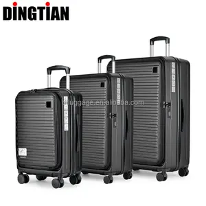 2024 New Trolley Bag Front Open Compartment Laptop Trolley Luggage Computers Trolley Bag Carry-ons