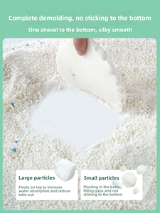 ทรายแมวจากมันสำปะหลัง ดูดซับดีเยี่ยม ควบคุมกลิ่นได้ดีเยี่ยม ไม่ติดก้นกระบะ ปราศจากฝุ่นเกือบหมด ฆ่าเชื้อโรค ขจัดคราบปัสสาวะ - Product Image 3