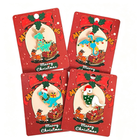 Épinglette en émail personnalisée de Noël, dinosaure mignon, dessin animé, chapeau de Père Noël, cadeau de fête, design en émail dur, imprimé UV, alliage de zinc, métal