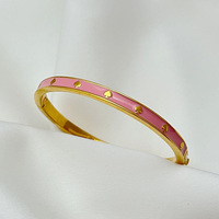 Bracelet de luxe personnalisé en émail plaqué or pour femme