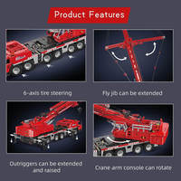 Moule roi 17065 4566 pièces ingénierie série RC GMK grue bloc de construction modèle technique jouets éducatifs Festival cadeau