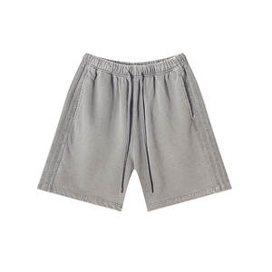 2025 à la mode 350G 100% coton lourd couleur unie hommes Shorts haute rue lâche Style décontracté Anti-UV séchage rapide - Product Image 5