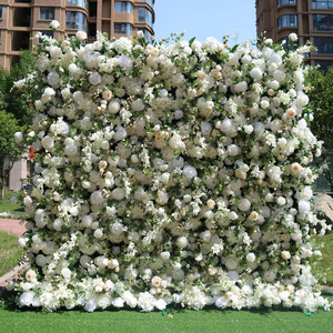 Panel <span class=keywords><strong>de</strong></span> pared <span class=keywords><strong>de</strong></span> flores artificiales para boda al por mayor, telón <span class=keywords><strong>de</strong></span> fondo <span class=keywords><strong>de</strong></span> pared <span class=keywords><strong>de</strong></span> flores 3D <span class=keywords><strong>de</strong></span> 8ft x 8ft enrollable, pared <span class=keywords><strong>de</strong></span> flores <span class=keywords><strong>de</strong></span> seda - Product Image 1