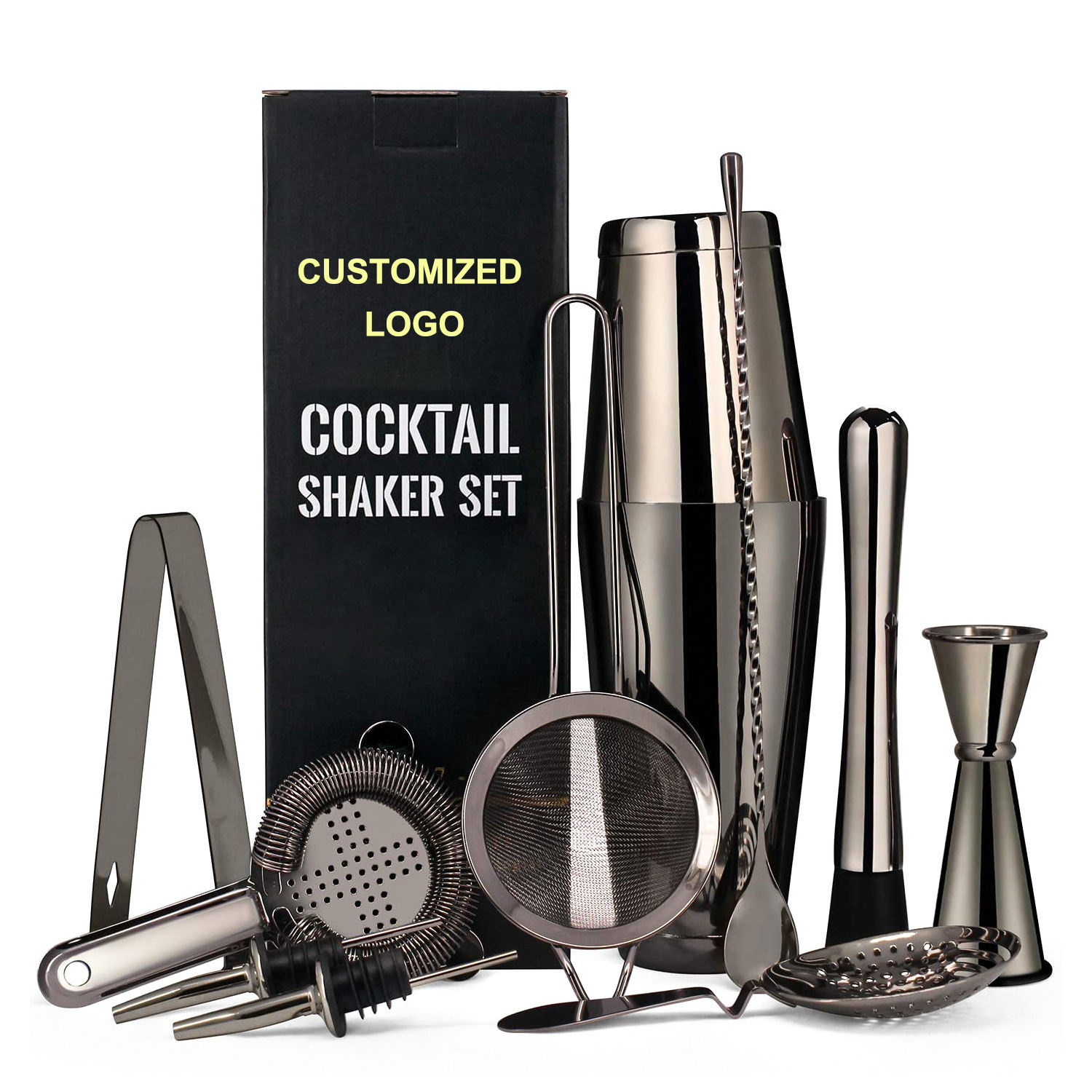 สีดำสีเทาปืน