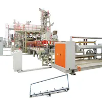 Maquinaria de fabricación de carteles flexibles de PVC, línea de producción de lona, extrusora de plástico, máquina de banner flexible de PVC