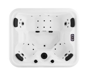 <span class=keywords><strong>Spa</strong></span> extérieur pour <span class=keywords><strong>4</strong></span> personnes - Baignoire à remous en <span class=keywords><strong>acrylique</strong></span> avec lumières LED et jets de massage pour jardin - Product Image 2