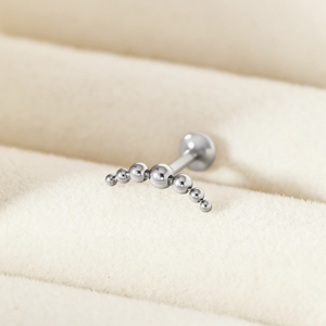 Implantaat Kwaliteit Titanium Kralen Top Intern Schroefdraad Platte Achterkant Stud Labret Helix Schelp Piercing Sieraden - Product Image 2