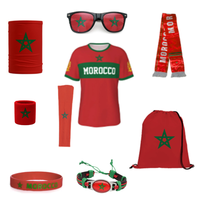 Marokko Fußball Cup Fans Zubehör Fußballspiel Sporte reignis Jubel produkte Werbeartikel Supporter Party Geschenkset