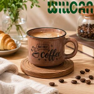 Tazas de Café de Gres Pintadas a Mano, con Esmalte de Color, Estilo Vintage, con Diseño Moteado, Logotipo Personalizado, 36 Piezas por Caja, Listas para Enviar - Product Image 5