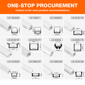 Eu Op Voorraad Op Maat Gemaakt Led Licht <span class=keywords><strong>Aluminium</strong></span> Diffusor Kanaal Gipsplaat Oppervlak Gemonteerd Led <span class=keywords><strong>Aluminium</strong></span> Extrusie Profiel - Product Image 3