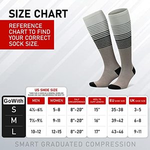 Calcetines de Compresión Transpirables de Rayón Hecho de Bambú de 15-20 MmHg para Viaje - Product Image 2