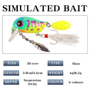 Señuelo de pesca de fondo con plumas y anzuelo triple para lubina, 8g 6g, para spinning y spinning con pluma, para pesca transfronteriza - Product Image 5