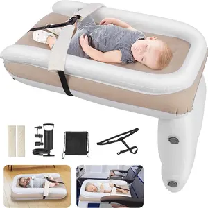 Factory Custom Portable Airplane Seat Inflatable Baby Travel Car Bed For Kids And Toddler