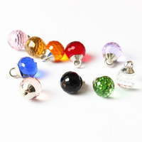 9.5mm écologique boule forme bouton mode fantaisie couture coloré métal verre cristal tige pour chemises