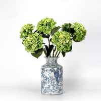 Série Verte : Accessoires en Soie Artificielle, Plantes, Feuilles, Bulbes d'Oignon Effet Givre, Agapanthus - Pour Usage Intérieur, Décoration de Bureau et Maison