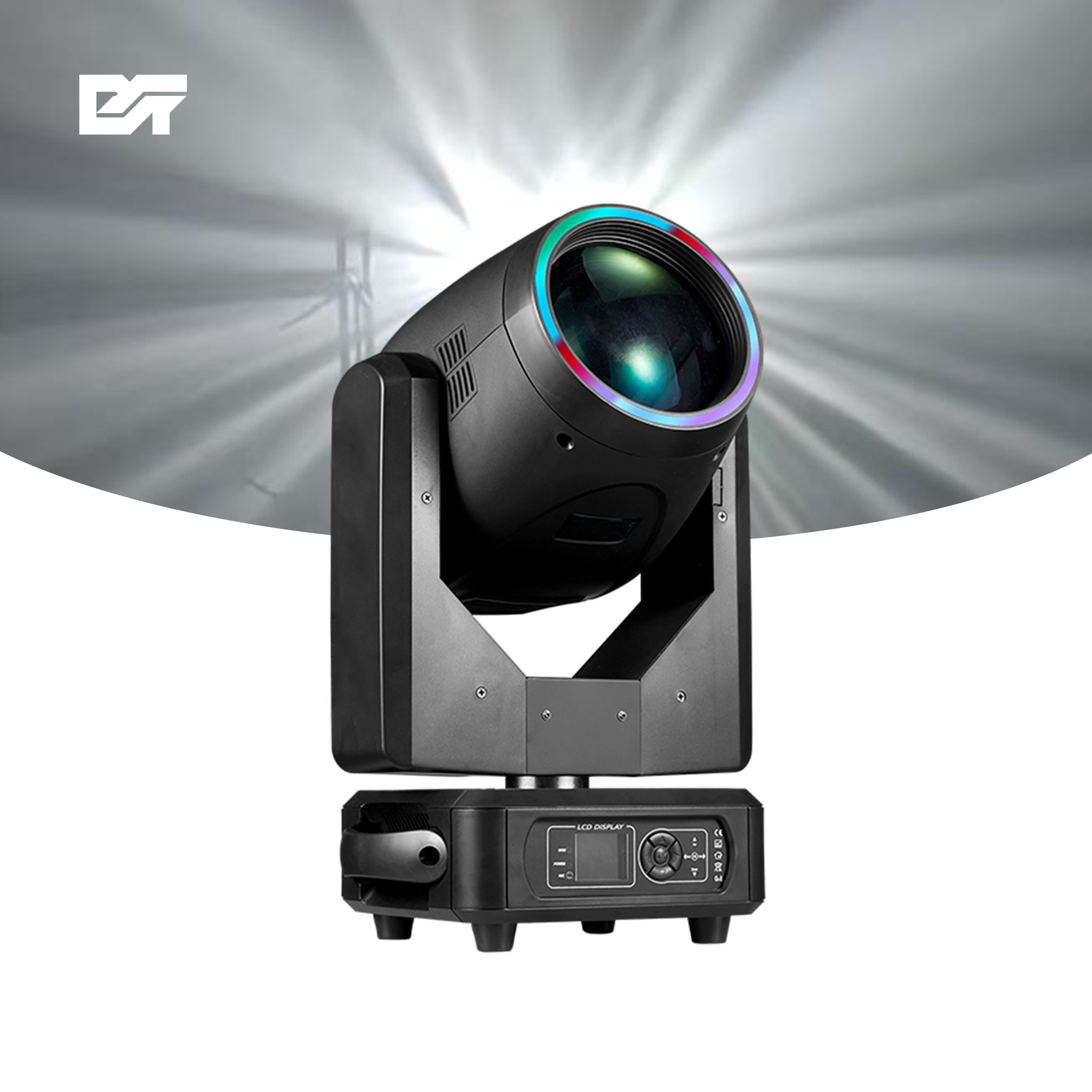 Новый сценический Свет 300 Sharpy Beam 300 Вт движущийся луч DMX Skybeam движущийся свет движущийся головной свет с Aura RGB светодиодная кольцевая лента
