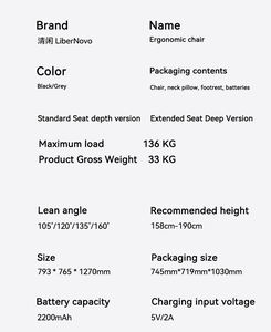 <span class=keywords><strong>Silla</strong></span> Ejecutiva Moderna de Lujo Libernovo para Estudio, Oficina, Ergonómica, de Malla, Ajustable, Estilo <span class=keywords><strong>Herman</strong></span> <span class=keywords><strong>Miller</strong></span>, Respaldo Alto, para Sala de Estar - Product Image 6