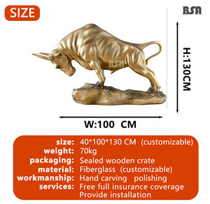 Arte abstracto creativo, artesanía de resina, ganado taurino simulado para decoración del hogar para sala de estar, mueble de TV, armario de vino - Product Image 4