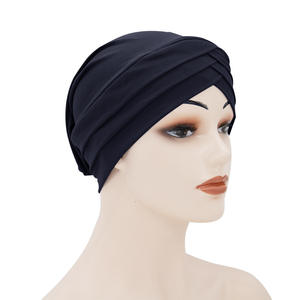 Vente en gros, nouveauté, chapeaux turcs islamiques de luxe pour femmes musulmanes, bonnet de nuit à large bande, bonnet en satin, foulard en coton - Product Image 2