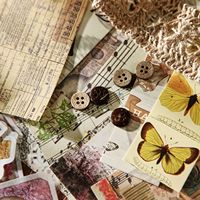 140 cartes de la série Time Whisper, en papier, pour bricolage, collage décoratif, par paquet