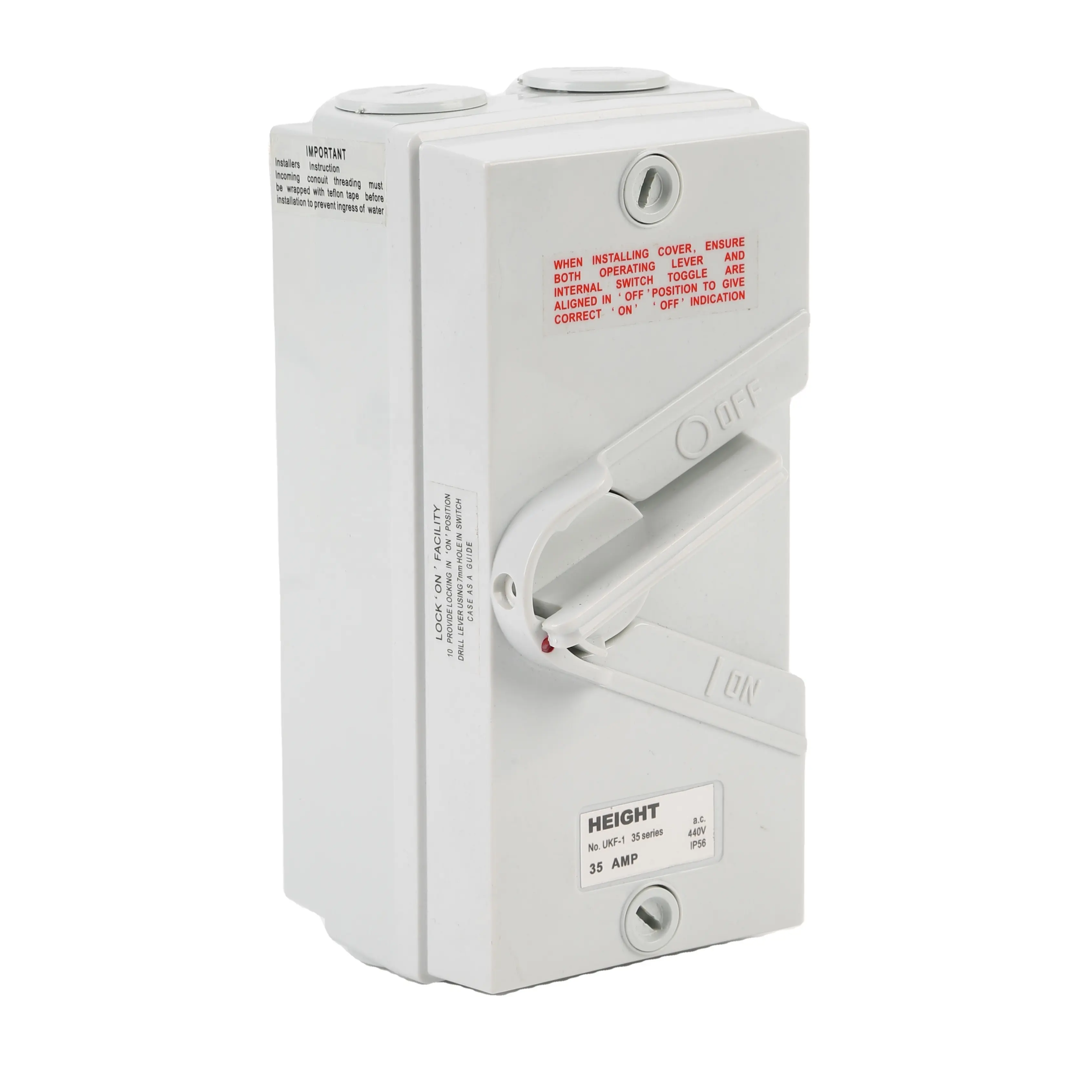 UKF-Interruptor de aislamiento Industrial impermeable, serie 1P ~ 4P 20A-63A IP66 AC, 16 amp, 3 fases, alta calidad